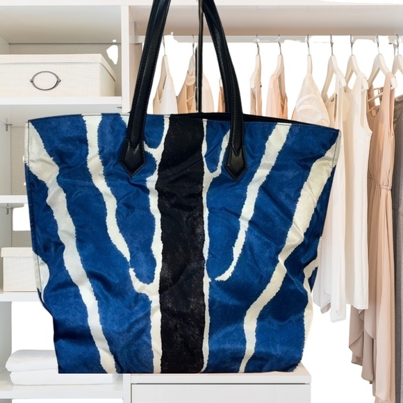 FENDI ROMA Authentic Zebra Print Nylon Tote Bag, RARE - Picture 1 of 15